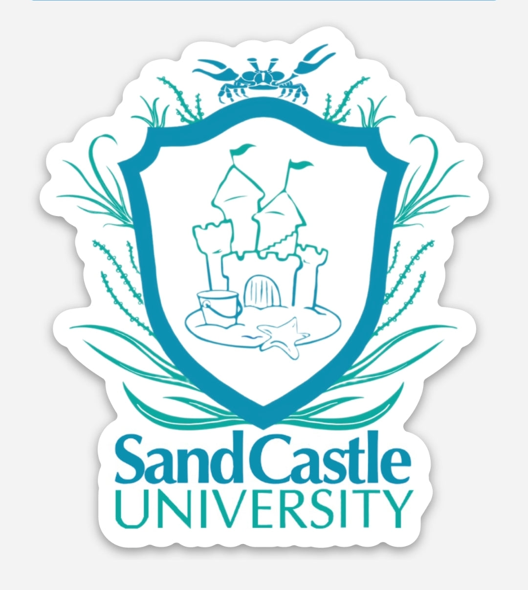 Sand Castle University Crest Sticker