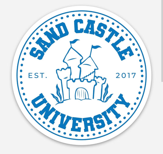 Sand Castle University Circle Sticker